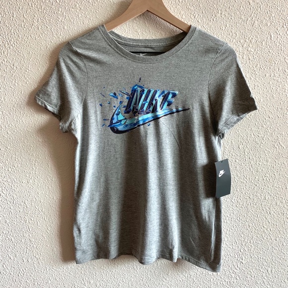 Nike Other - Nike girls logo shirt NWT gray blue